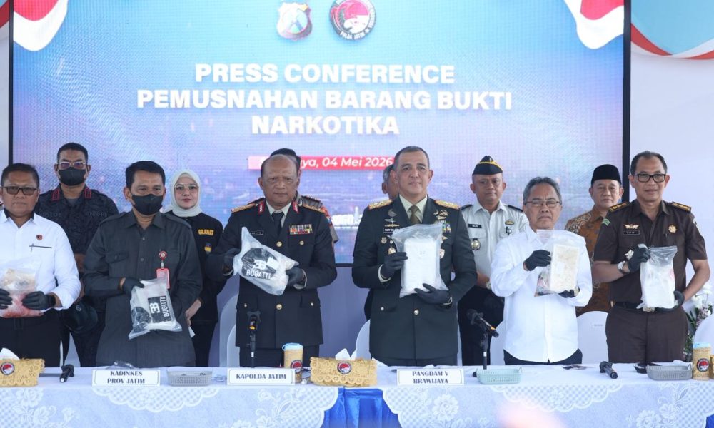 Polda Jatim Musnahkan 22,226 Kg Kokain, Tegaskan Komitmen Perang Melawan Narkoba