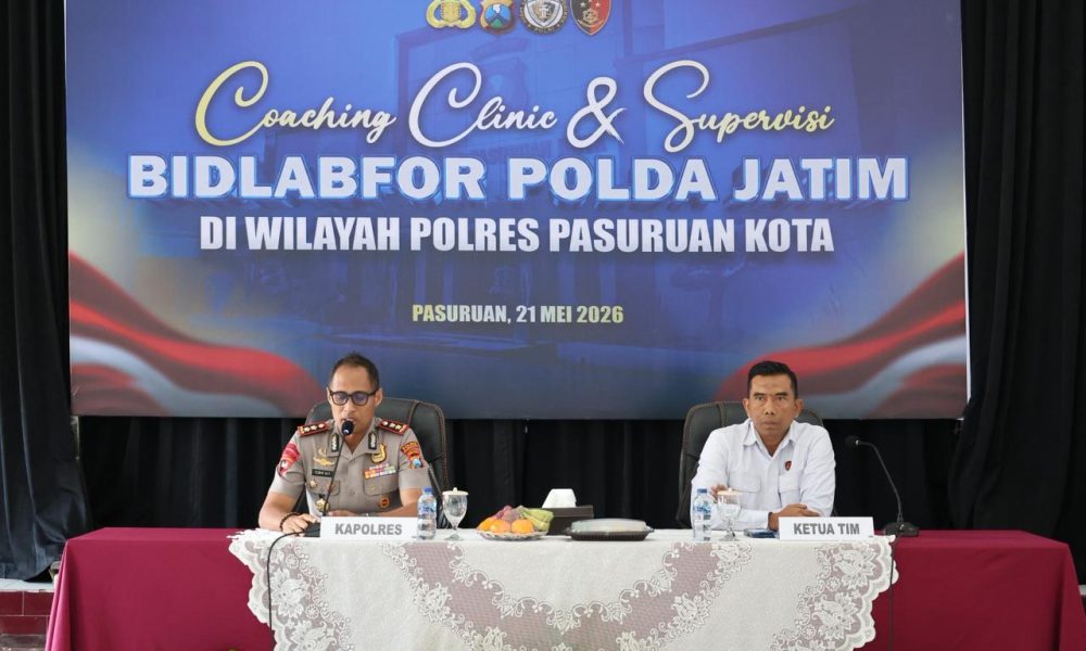 Tingkatkan Profesionalisme Penyidikan, Bidlabfor Polda Jatim Laksanakan Coaching Clinic dan Supervisi di Polres Pasuruan Kota