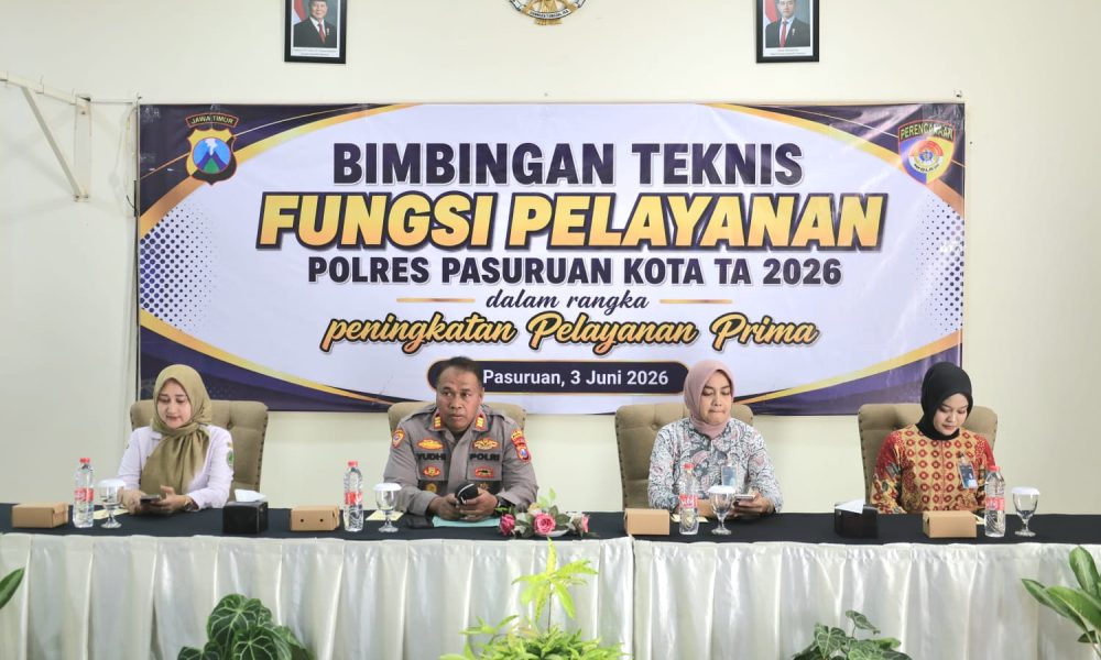 Wujudkan Pelayanan Presisi, Polres Pasuruan Kota Gelar Bimbingan Teknis Pelayanan Publik