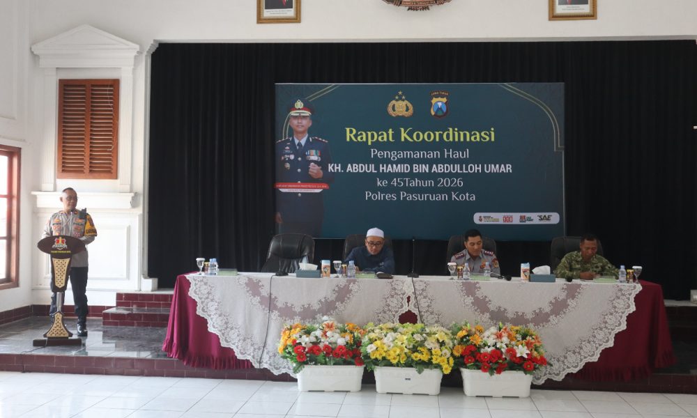 Polres Pasuruan Kota Gelar Rakor Rencana Pengamanan Haul KH Abdul Hamid ke-45