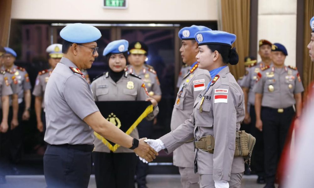 Wakapolri Pimpin Upacara Purna Tugas FPU 7 Minusca, 140 Personel Terima Penghargaan